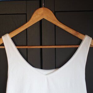 Northern Reflections | Lace Trimmed Cotton Cami/Tank